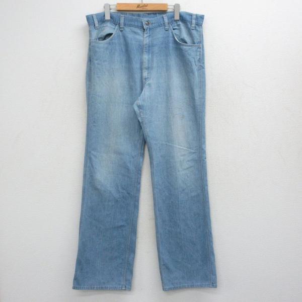 W37/古着 リーバイス Levis ジーンズ メンズ 70年代 70s フレア ブーツカット タロン 薄紺 デニム【spe】 26apr30 Levi's（リーバイス） W37/古着 Levis ジーンズ メンズ 70年代 70s