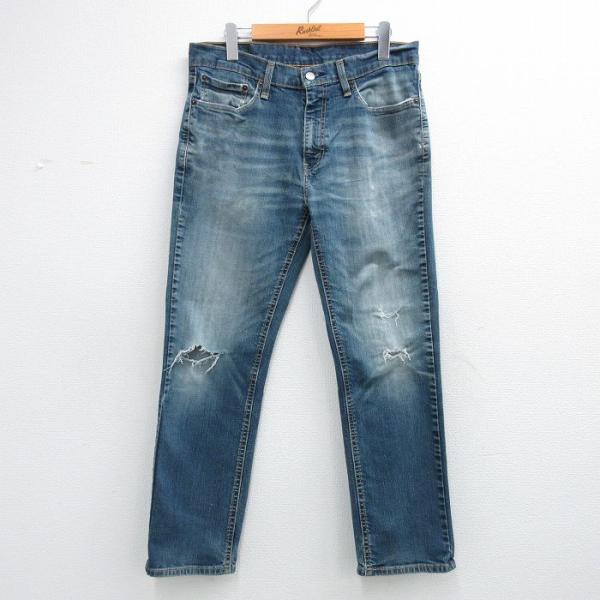 Levi's（リーバイス） W32/古着 Levis 541 ジーンズ メンズ ヒゲ 紺