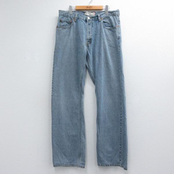 W36/古着 リーバイス Levis 557 ジーンズ メンズ フレア ブーツカット コットン ネイビー デニム 26jul01