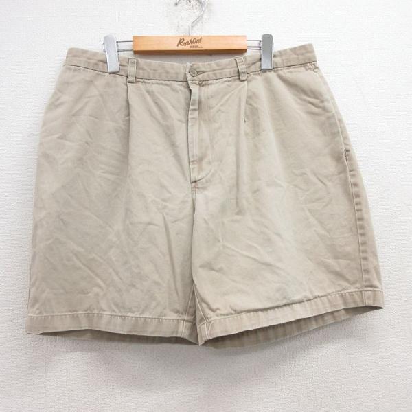 W35/古着 ダナキャラン DKNY ショート チノ パンツ チノパン ショーツ メンズ コットン ベージュ カーキ 25jun13 中古 ボト 5OF