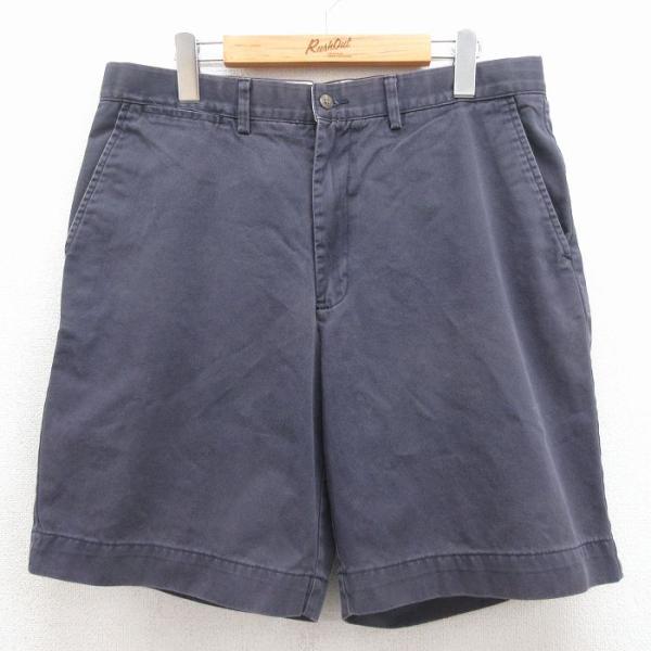 W34/古着 ラルフローレン ショート ブランド チノ パンツ チノパン ショーツ メンズ 90年代 90s PROSPECT コットン ネイビー 26jun26
