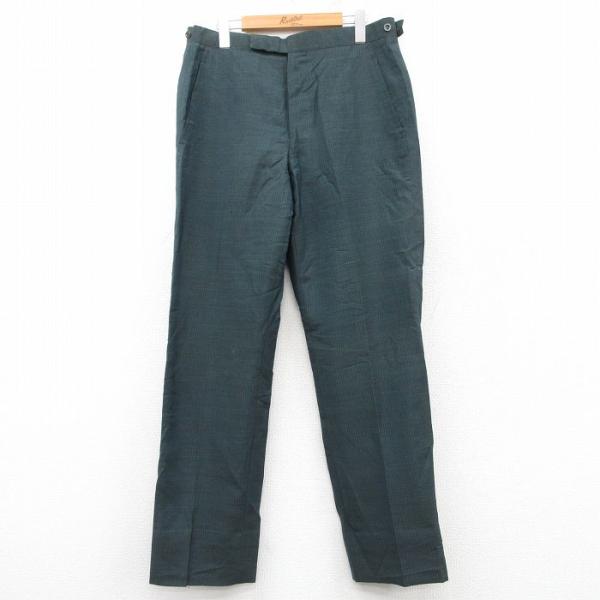 W34/古着 ビンテージ スラックス パンツ メンズ 60s タロン 緑系
