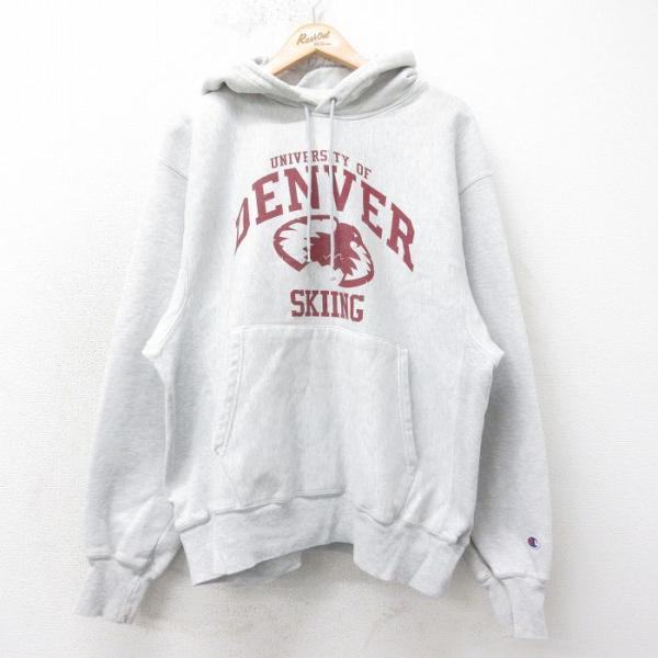 XL/古着 長袖 チャンピオン Champion リバースウィーブ パーカー メンズ 00年代 00s バスケットボール 大きいサイズ 薄グレー 霜降り 26jan29 XL/古着 長袖 チャンピオン Champion リバースウィーブ パーカー