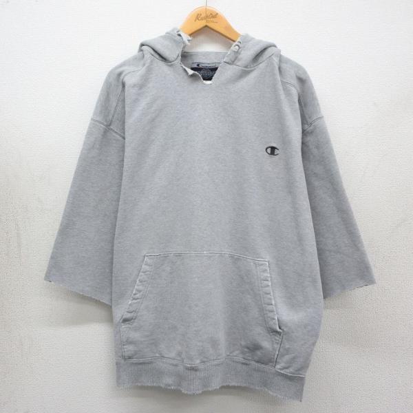 Champion（チャンピオン） XL/古着 7分袖 リバースウィーブ パーカー
