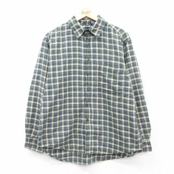 GAP（ギャップ） L/古着 長袖 ブランド シャツ メンズ 00s コットン 緑