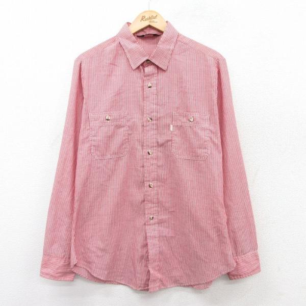 Levi's（リーバイス） M/古着 Levis 長袖 ブランド シャツ メンズ 90s