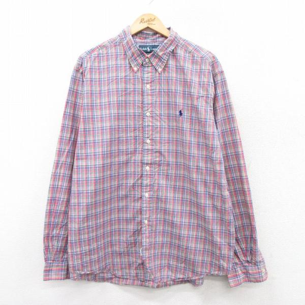 L*様 90s Ralph Lauren アトミック柄　長袖シャツ Ralph Lauren チェック柄長袖シャツ 90 - メルカリ