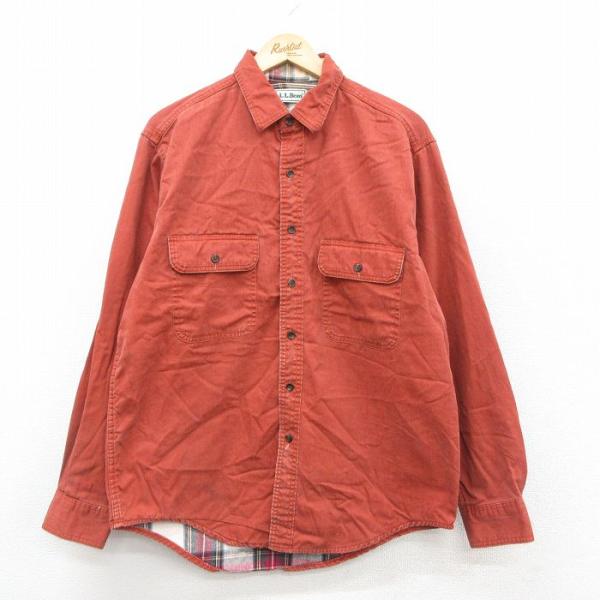 L.L.Bean（エルエルビーン） L/古着 長袖 ブランド シャツ メンズ 90