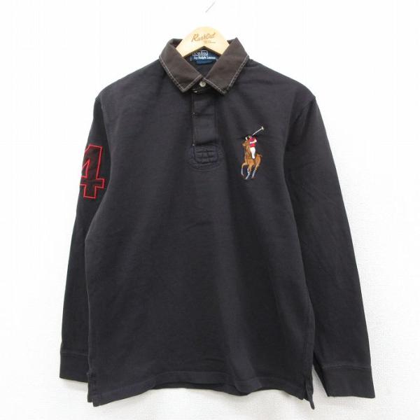 人気古着 ラルフローレン ラガーシャツ 刺繍ポニー ショルダーパッチ Lサイズ POLO RALPH LAUREN（ポロ・ラルフローレン） S/古着 ラルフローレン