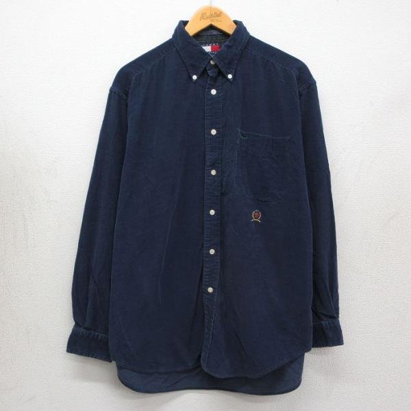 XL/古着 トミーヒルフィガー 長袖 ブランド シャツ メンズ 90年代 90s