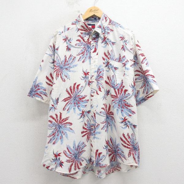 XL/古着 トミーヒルフィガー 半袖 ブランド ハワイアン シャツ メンズ