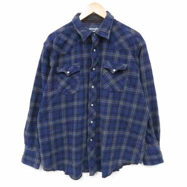 Wrangler（ラングラー） XL/古着 長袖 ヘビー フランネル ウエスタン