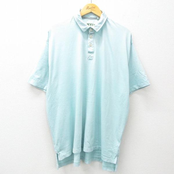 XL/古着 オービス 半袖 ポロ シャツ メンズ 大きいサイズ コットン 水色 25jul02 中古 トップス 5OF