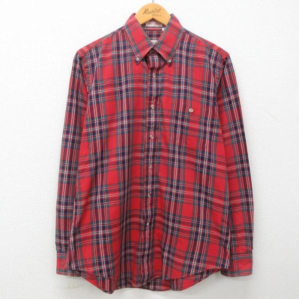 M/古着 長袖 シャツ メンズ 90s ボタンダウン 赤他 レッド チェック 23jan27 中古 トップス :shr22123394:古着屋RUSHOUT 通販 USA製 90sプリント ストライプ 半袖 ヘンリーネックTシャツ 394