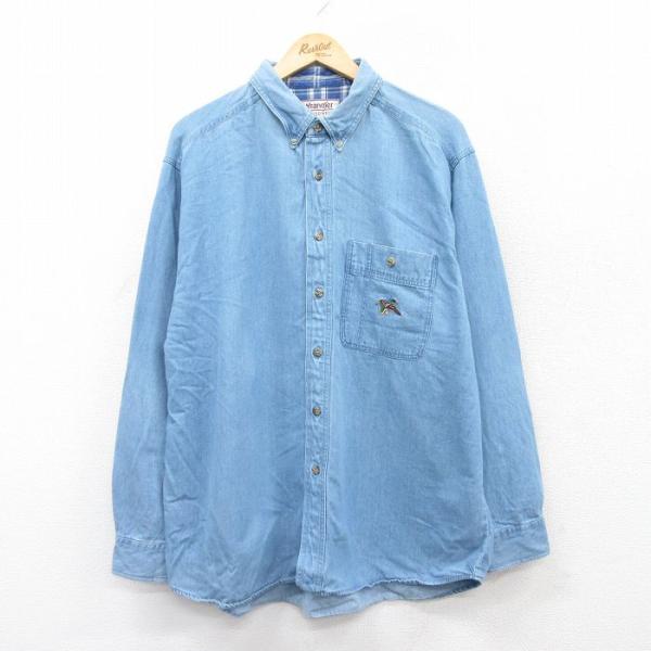 Wrangler（ラングラー） XL/古着 長袖 シャツ メンズ 90s 鳥 大きい