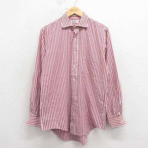 L/古着 アロー 長袖 シャツ メンズ 90年代 90s オックスフォード USA製