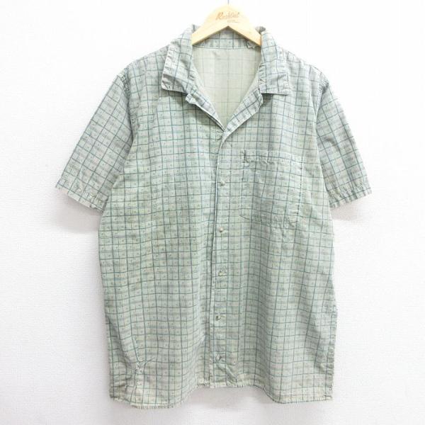 GRAMICCI OLD グラミチ オールド　半袖シャツ　総柄　90s USA製 Gramicci（グラミチ） 【50%OFF】L/古着 半袖 シャツ メンズ 90s 総柄