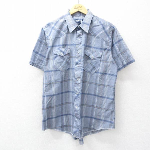 Wrangler（ラングラー） XL/古着 半袖 ウエスタン シャツ メンズ 80