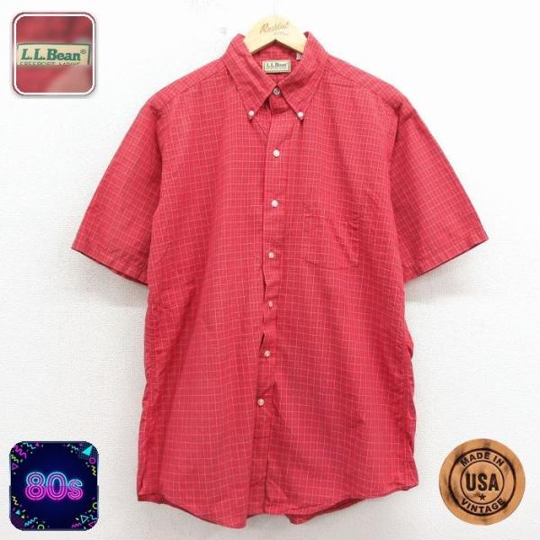 L.L.Bean（エルエルビーン） L/古着 半袖 シャツ メンズ 80年代 80s