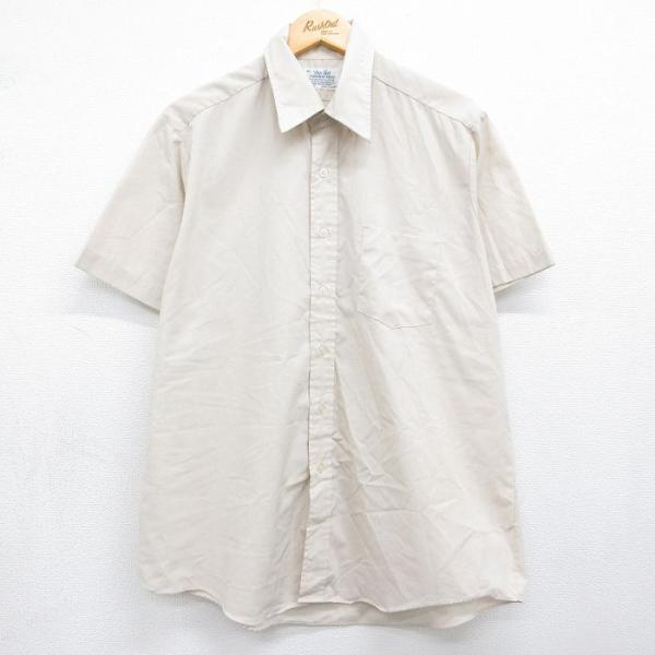 XL/古着 Van Cort 半袖 シャツ メンズ 70年代 70s ベージュ 26may09
