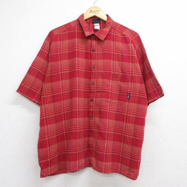 XL/古着 パタゴニア patagonia 半袖 シャツ メンズ 00年代 00s 大きいサイズ オーガニックコットン レッド チェック【spe】 26jul08 patagonia（パタゴニア） XL/古着 半袖 シャツ メンズ 00年代 00s
