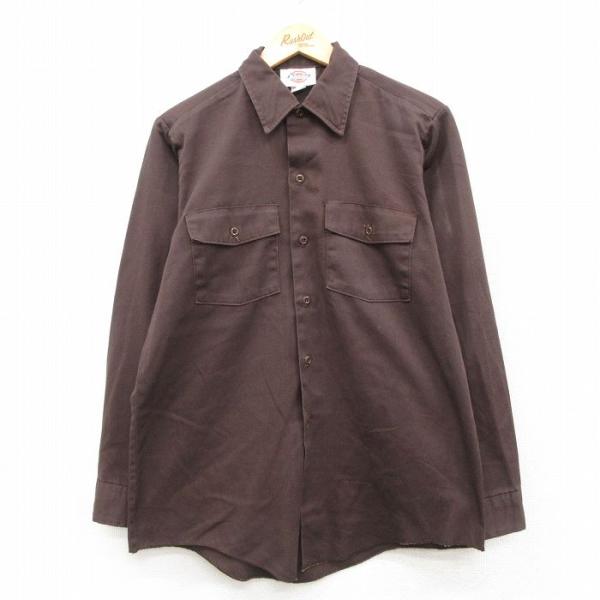Dickies（ディッキーズ） L/古着 長袖 ワーク シャツ メンズ 90年代