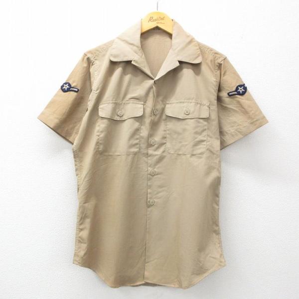50%OFF】M/古着 半袖 ミリタリー シャツ メンズ 80s 開襟 オープン