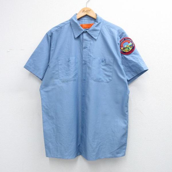 RED KAP（レッドキャップ） L/古着 半袖 ワーク シャツ メンズ 90年代