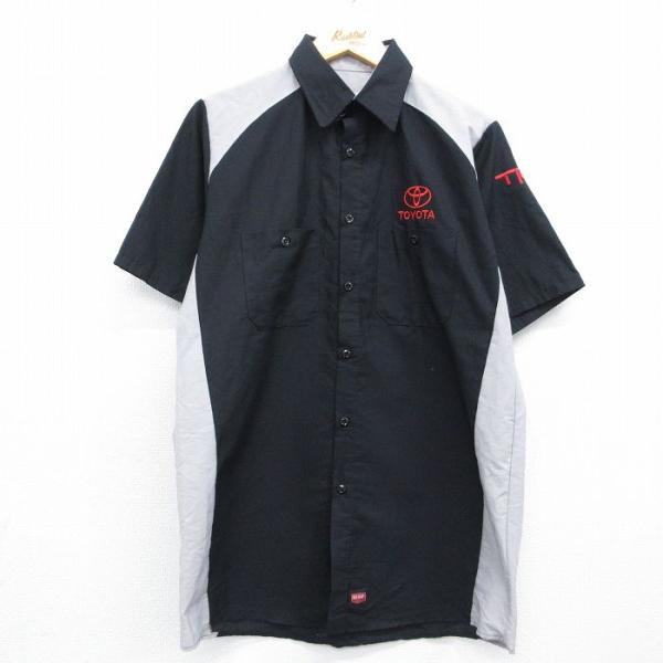 RED KAP（レッドキャップ） L/古着 半袖 ワーク シャツ メンズ トヨタ 