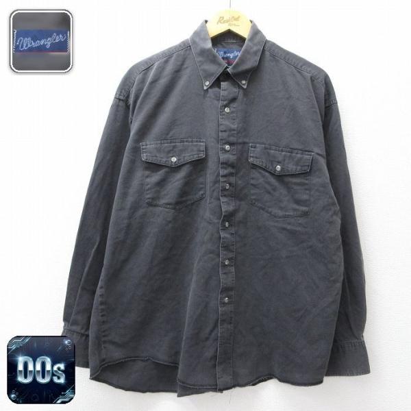 Wrangler（ラングラー） XL/古着 長袖 ウエスタン シャツ メンズ 00 