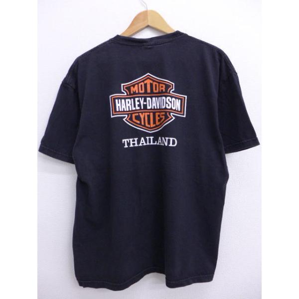 XL/古着 ハーレーダビッドソン Harley Davidson Tシャツ ロゴ タイ