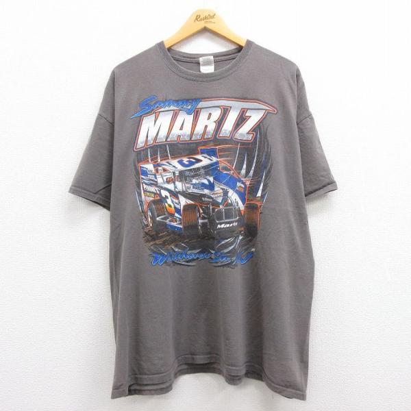XL/古着 半袖 ビンテージ Tシャツ メンズ 00s レーシングカー MARTZ 