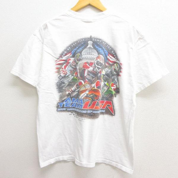 XL/古着 半袖 ビンテージ Tシャツ メンズ 00s モトクロスバイク