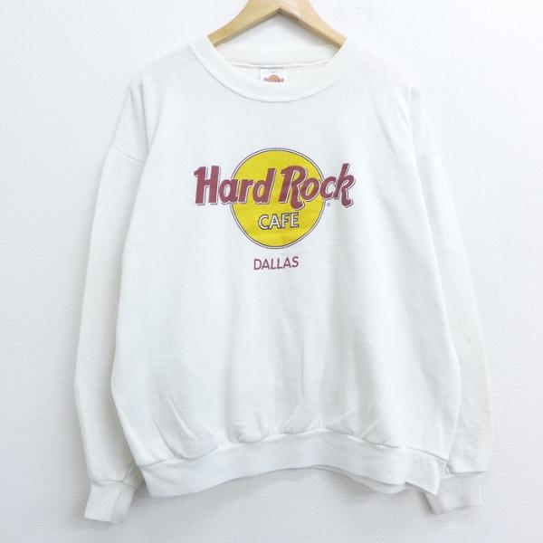 Xl 古着 長袖 スウェット 80s ハードロックカフェ ニューヨーク クルーネック 白 ホワイト Spe apr13 中古 メンズ スエット トレーナー トップス Swr 古着屋rushout 通販 Yahoo ショッピング