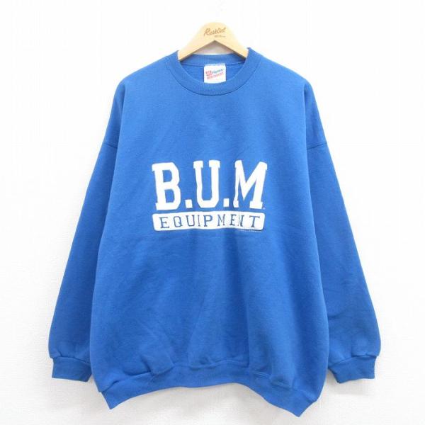Hanes XL/古着 ヘインズ 長袖 スウェット メンズ 90s b.u.m.