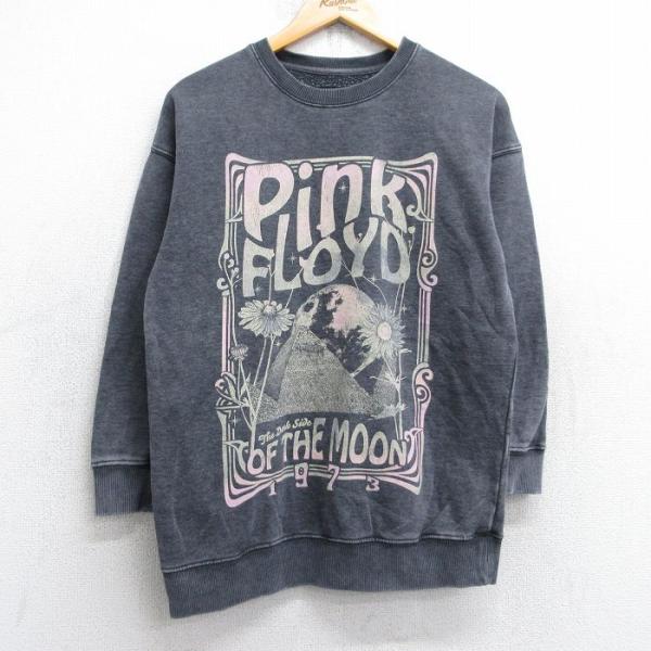 M/古着 長袖 ロック バンド スウェット メンズ ピンクフロイド クルー