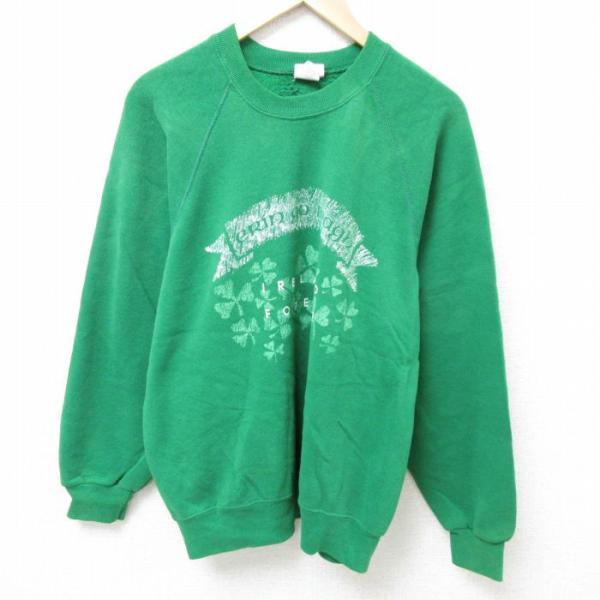 vintage スウェット ラグラン グリーン　緑 L 70s 80s vintage スウェット ラグラン グリーン 緑 L 70s 80s