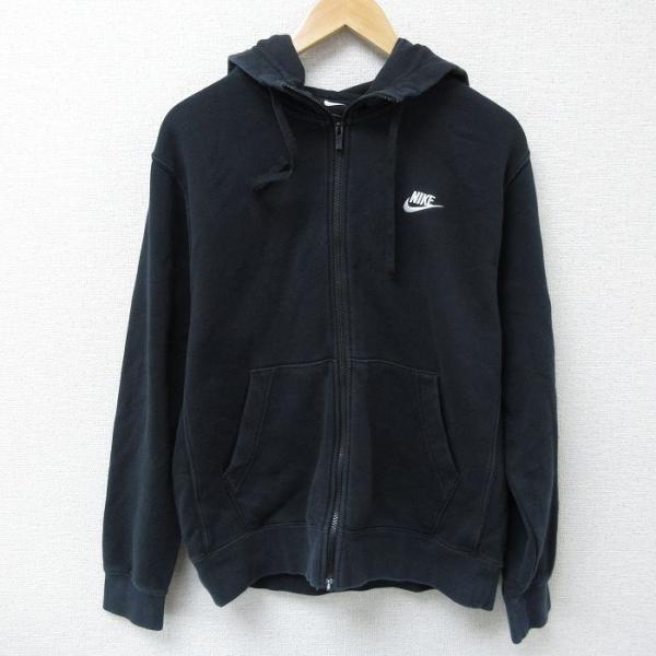 NIKE L/古着 ナイキ 長袖 フルジップ スウェット パーカー メンズ ワン 
