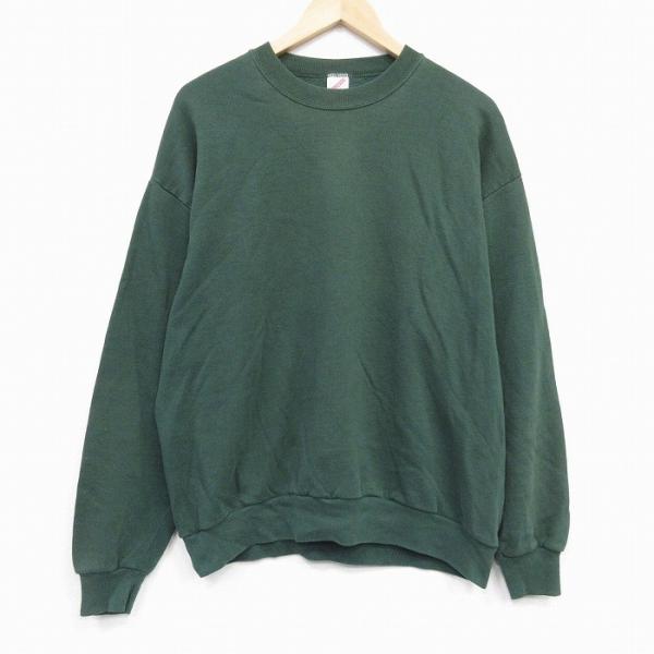 L/古着 ジャージーズ 長袖 スウェット メンズ 80s 無地 クルーネック