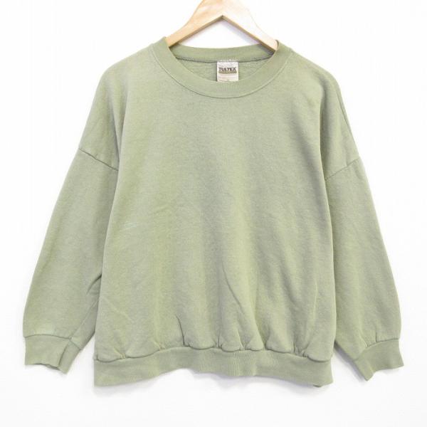 XL/古着 TULTEX 長袖 スウェット メンズ 90s 無地 大きいサイズ クルー