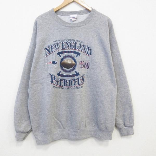 XL/古着 長袖 スウェット メンズ 00s NFL ニューイングランド