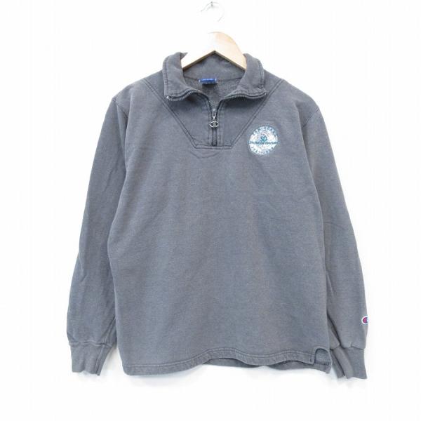 Champion（チャンピオン） XL/古着 長袖 ハーフジップ スウェット