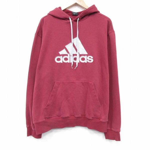 adidas（アディダス） XL/古着 長袖 スウェット パーカー メンズ