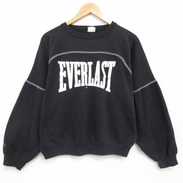 激レア 90s 00s Alva old skate スウェット 袖プリ5連 黒 L/古着 EVERLAST 長袖 スウェット メンズ 90年代 90s ビッグロゴ