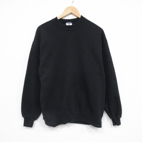 M/古着 ジャージーズ 長袖 スウェット メンズ 90年代 90s 無地 クルー