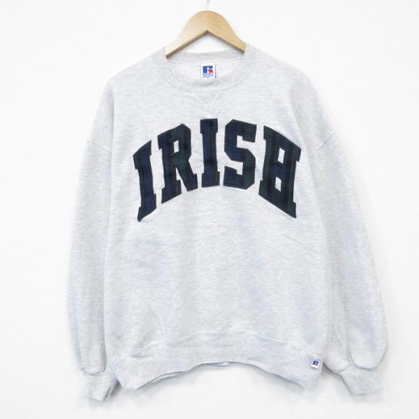 XL/古着 ラッセル 長袖 スウェット メンズ 90年代 90s IRISH クルー