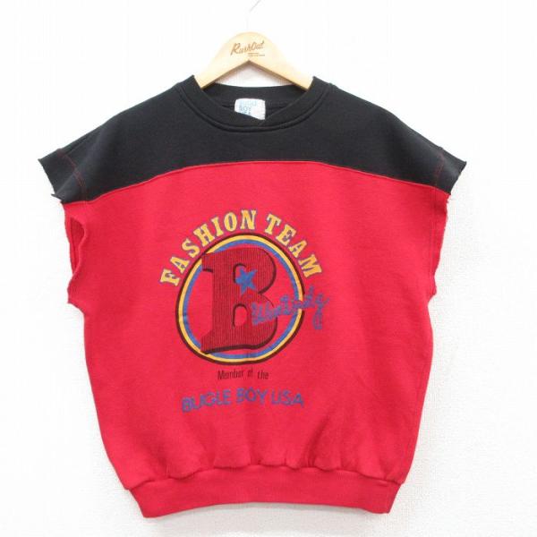 L/古着 ビューグルボーイ 半袖 スウェット メンズ 90s