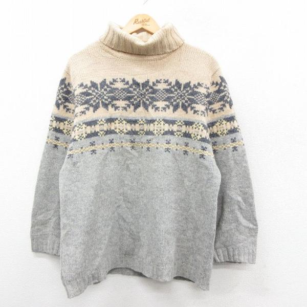 GAP（ギャップ） L/古着 長袖 ノルディック セーター メンズ 00s 雪柄
