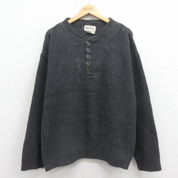 XL/古着 エディーバウアー 長袖 セーター メンズ 00年代 00s 無地