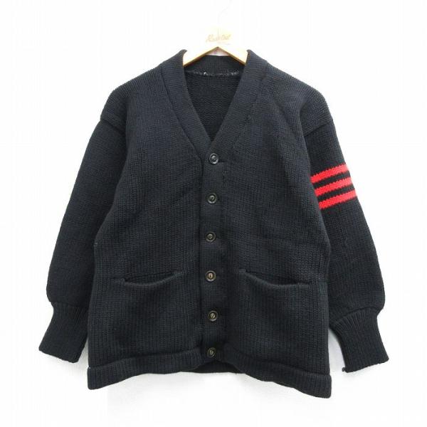 S/古着 長袖 ビンテージ ニット カーディガン メンズ 50年代 50s